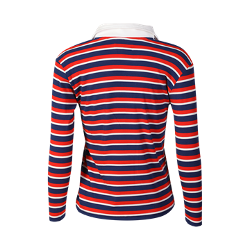 Liberté - Natalia Ls Polo Blouse - Navy Red White Stripe